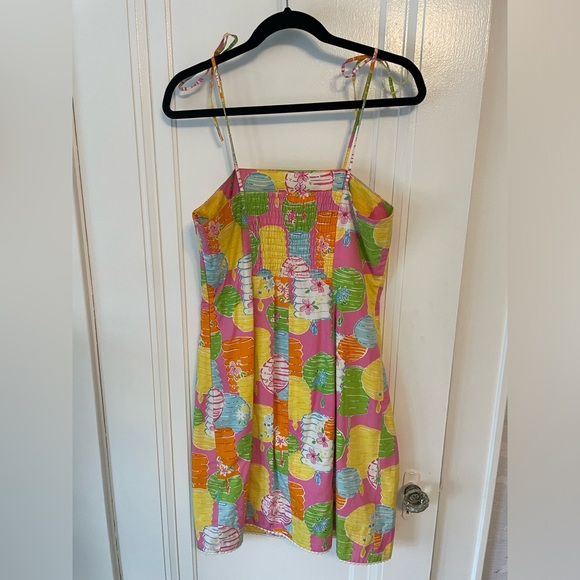 Vintage Lilly Pulitzer tie strap shift dress size 10 - Picture 3 of 3